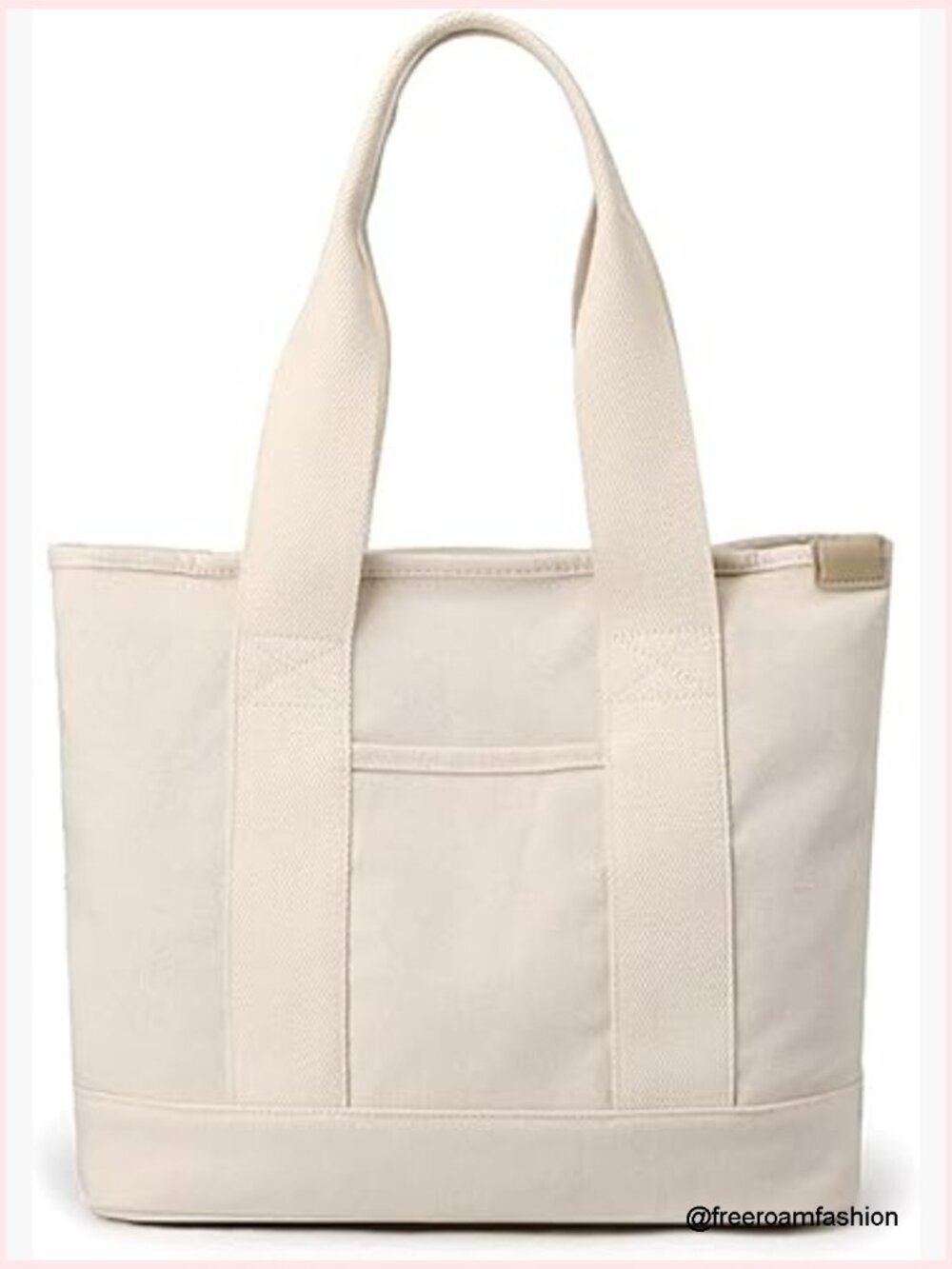 Canvas Tote Bag Lightweight Shoulder Hobo Large Storage Multi-Pocket